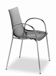 Дизайнерски стол прозрачно сив