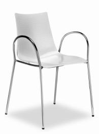 Дизайнерски стол прозрачно бял