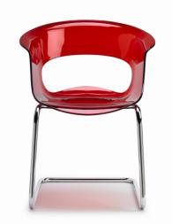 Дизайнерски стол червен