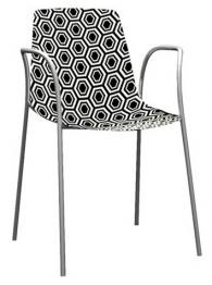 Модерен стол черно и бяло